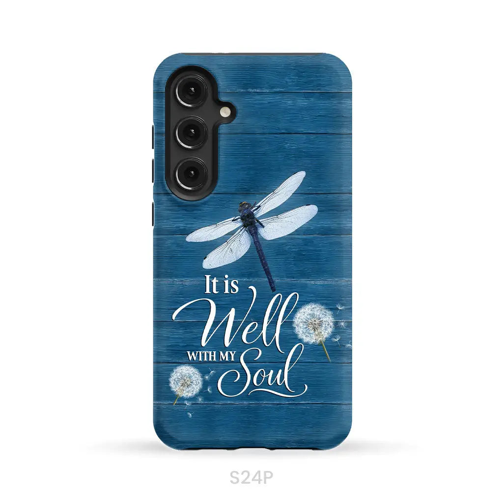 It Is Well With My Soul, Dragonfly, Christian Phone Case