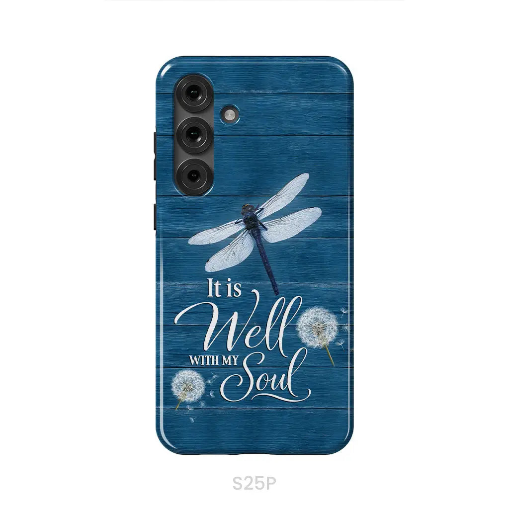 It Is Well With My Soul, Dragonfly, Christian Phone Case