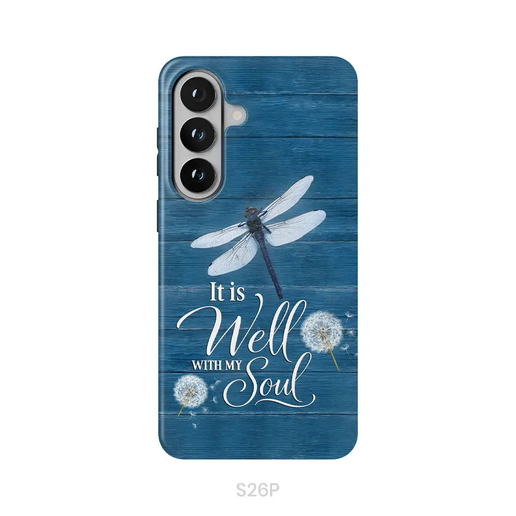 It Is Well With My Soul, Dragonfly, Christian Phone Case