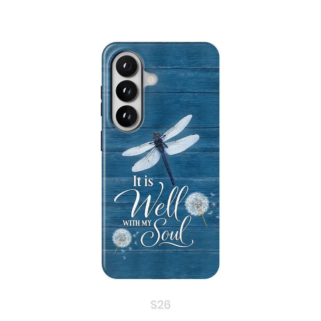It Is Well With My Soul, Dragonfly, Christian Phone Case