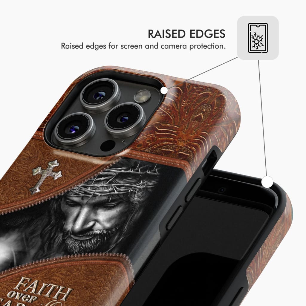 Jesus Christ, Faith Over Fear Phone Case, Christian Phone Cases