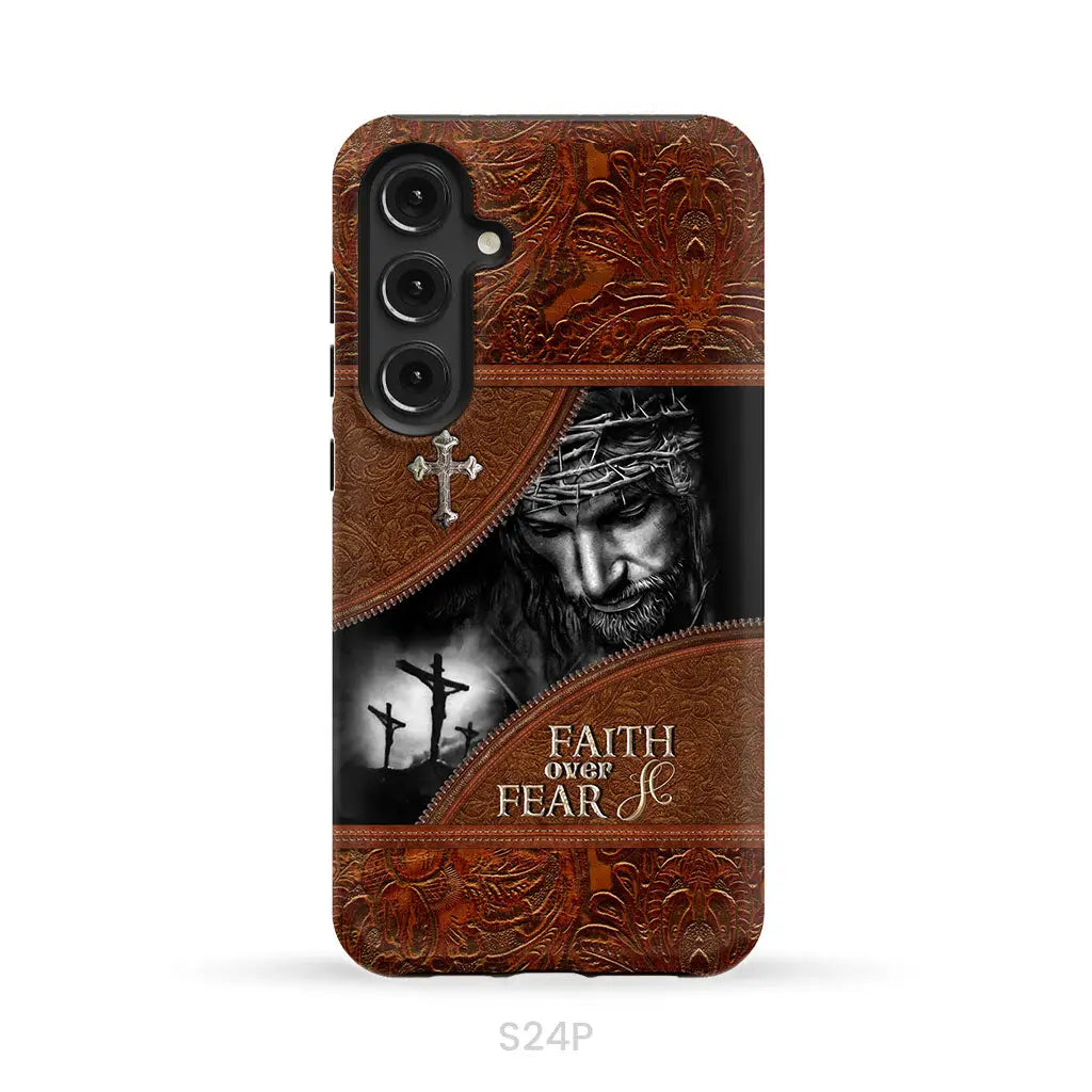 Jesus Christ, Faith Over Fear Phone Case, Christian Phone Cases