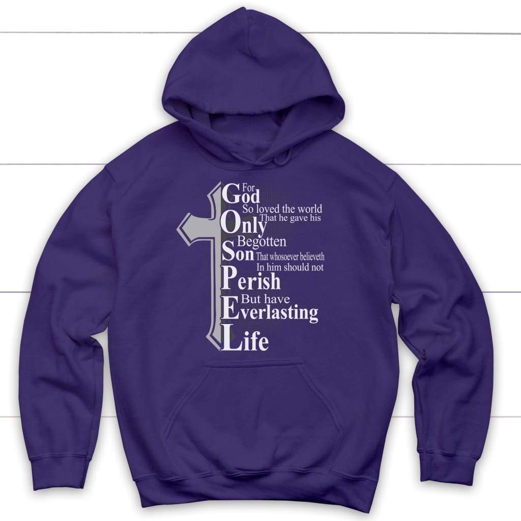 John 3:16 For God So Loved The World Christian Hoodie