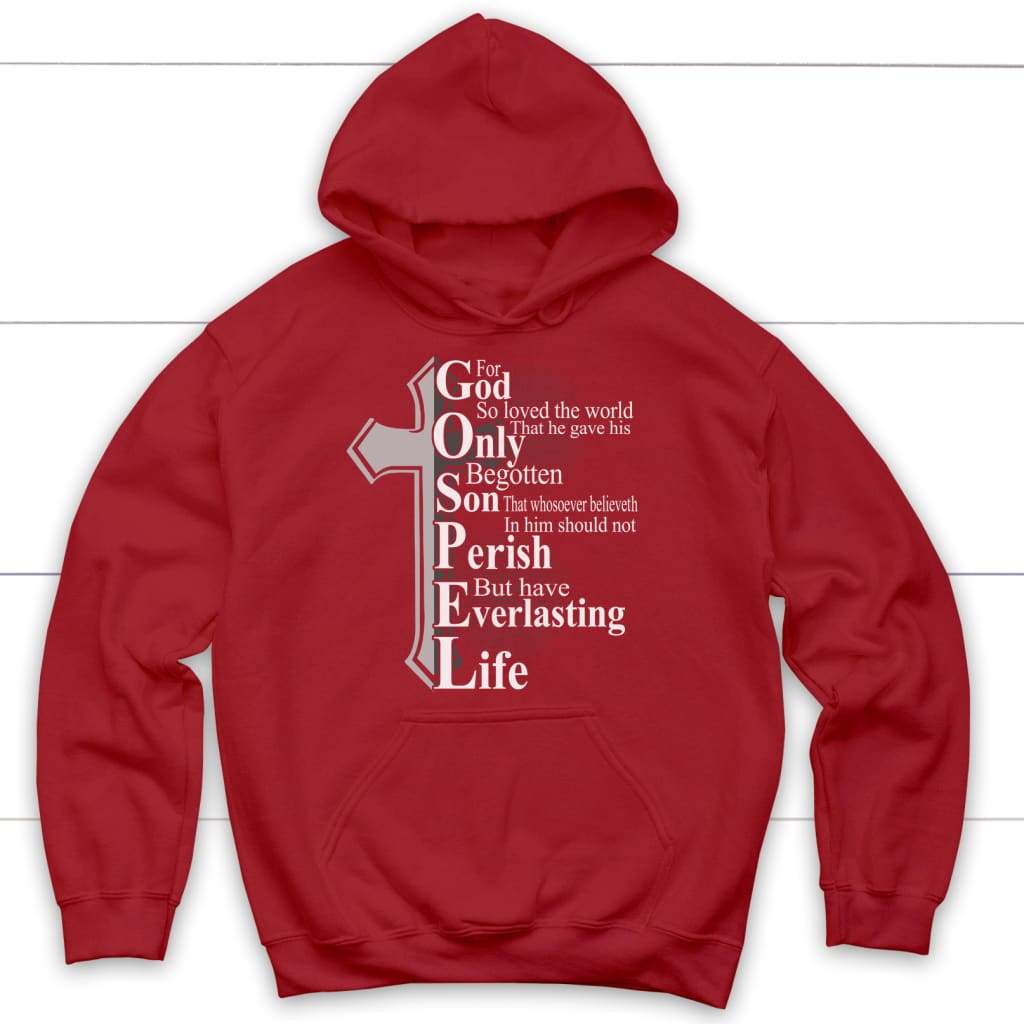 John 3:16 For God So Loved The World Christian Hoodie