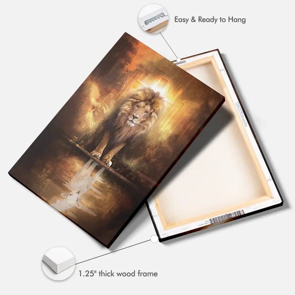 Lion of Judah - Reflection of the Lamb Wall Art Canvas