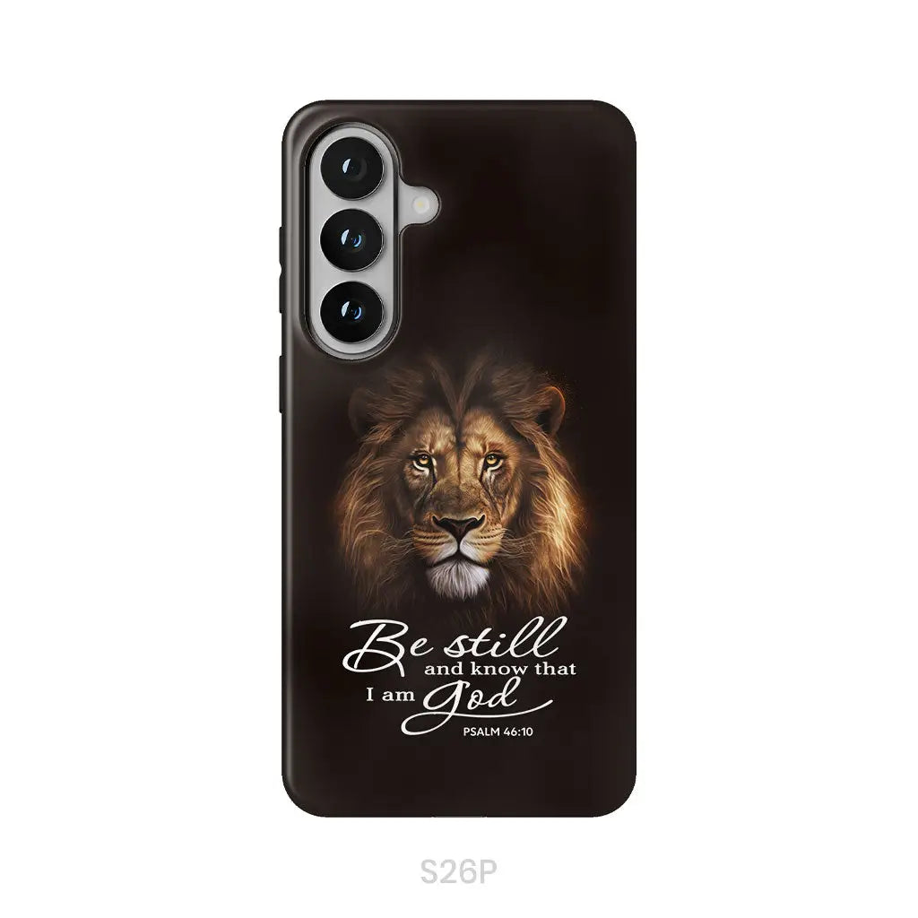 Lion of Judah, Be still and know that I am God phone case, Bible verse phone cases