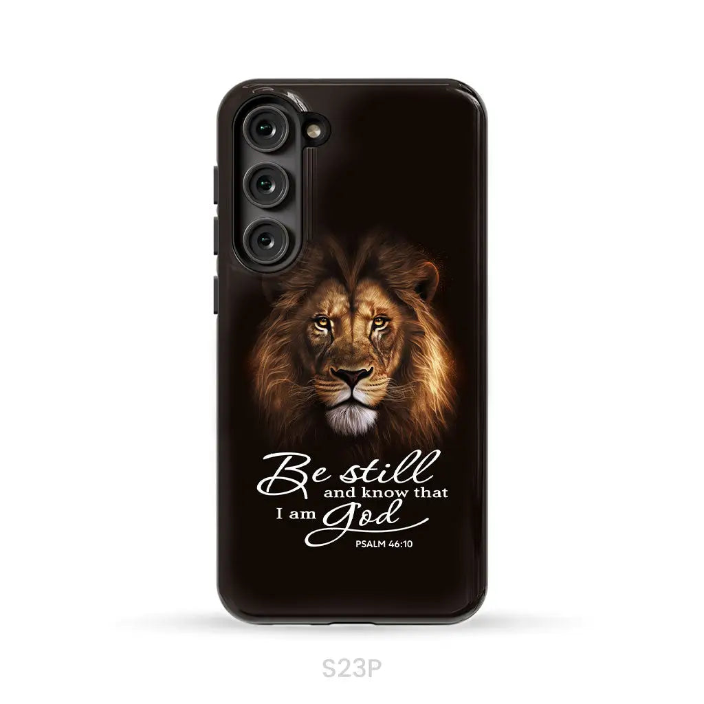 Lion of Judah, Be still and know that I am God phone case, Bible verse phone cases