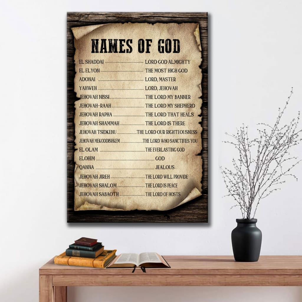 Names of God Wall Art Canvas Print
