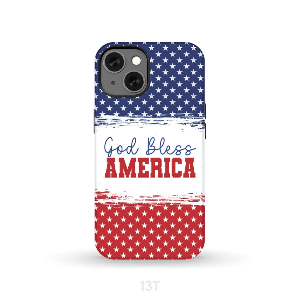 Patriotic Christian phone case: God bless America