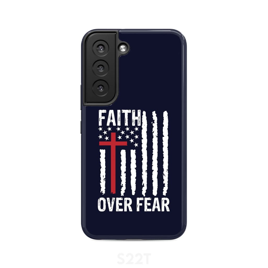 Patriotic Christian phone cases: Faith over fear American flag phone case