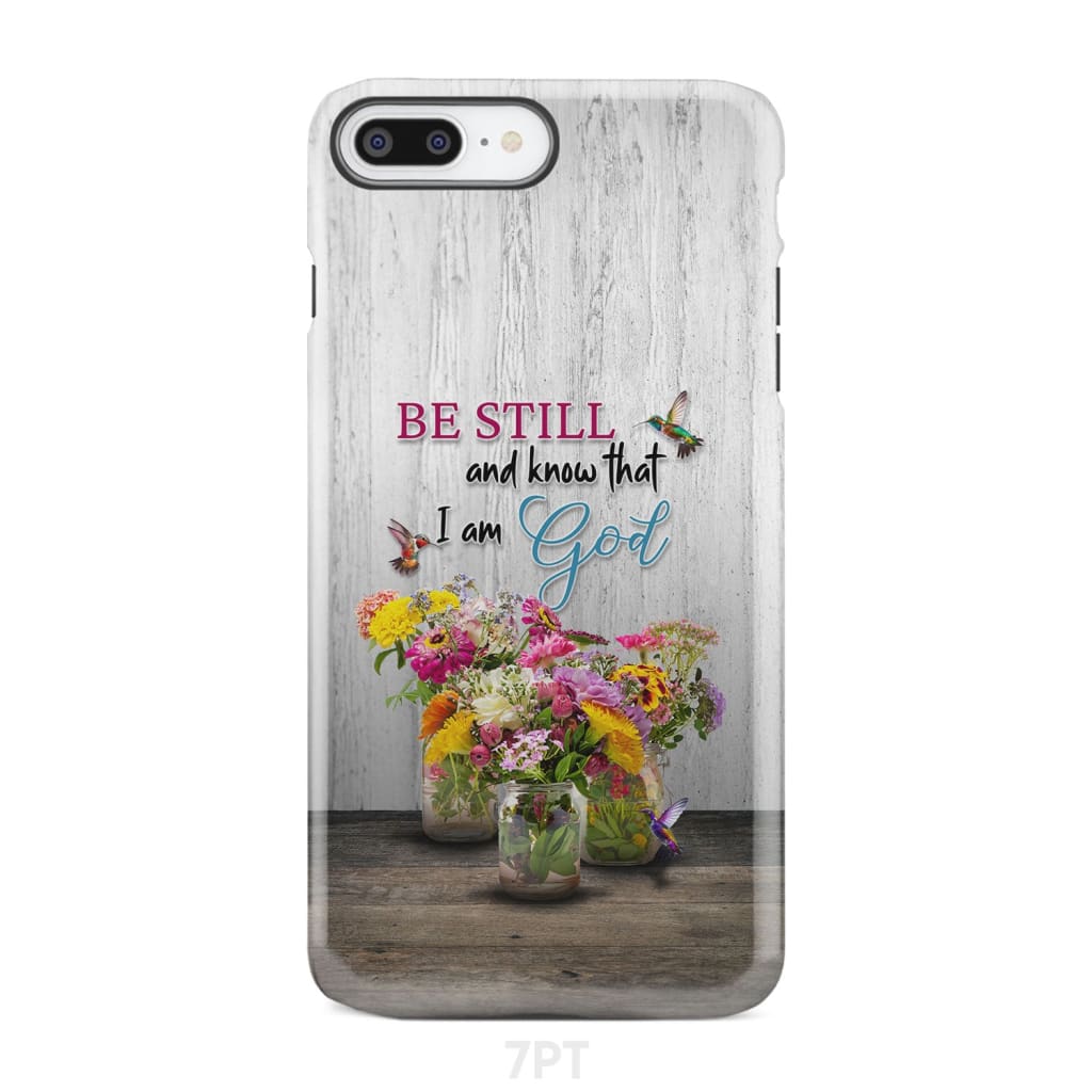 Psalm 46:10 Be Still and Know, Hummingbirds, Vase of Flowers, Phone Case