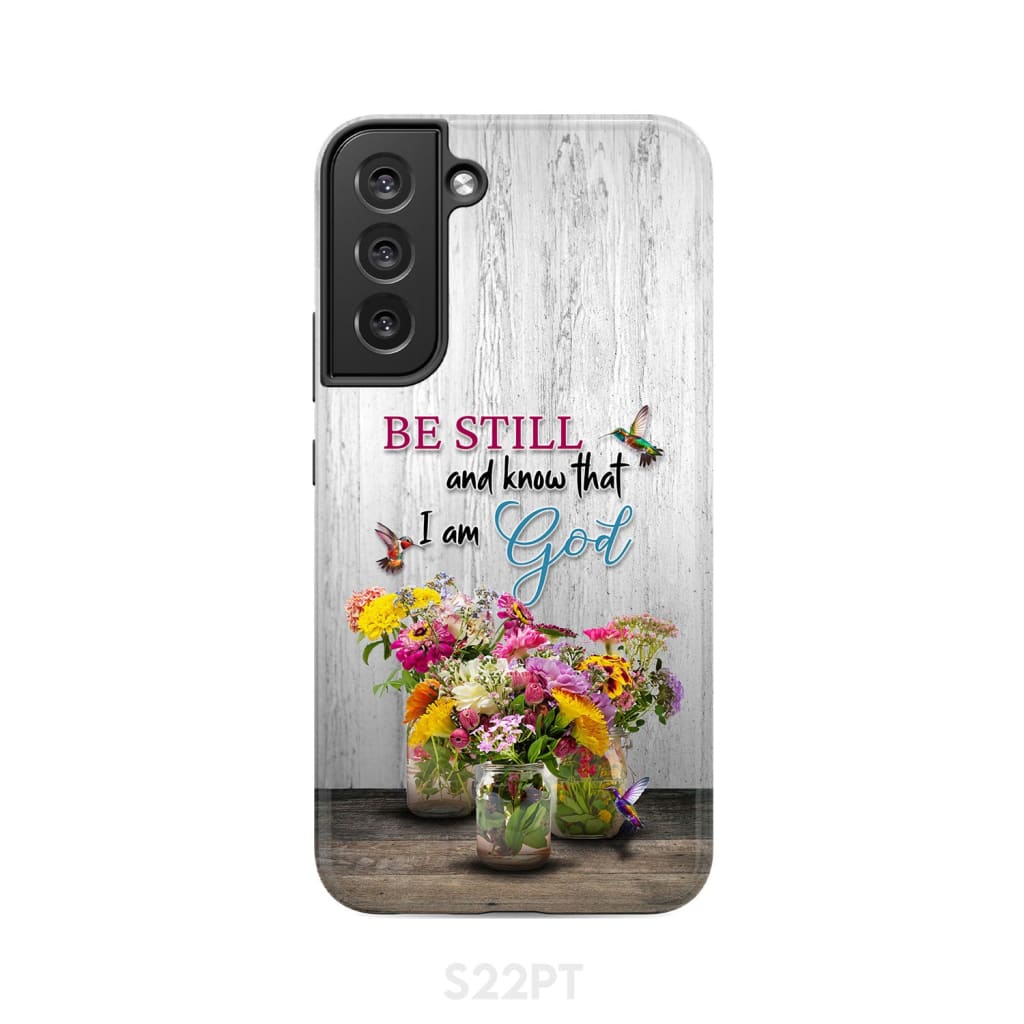 Psalm 46:10 Be Still and Know, Hummingbirds, Vase of Flowers, Phone Case