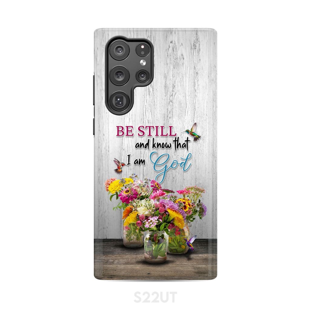 Psalm 46:10 Be Still and Know, Hummingbirds, Vase of Flowers, Phone Case
