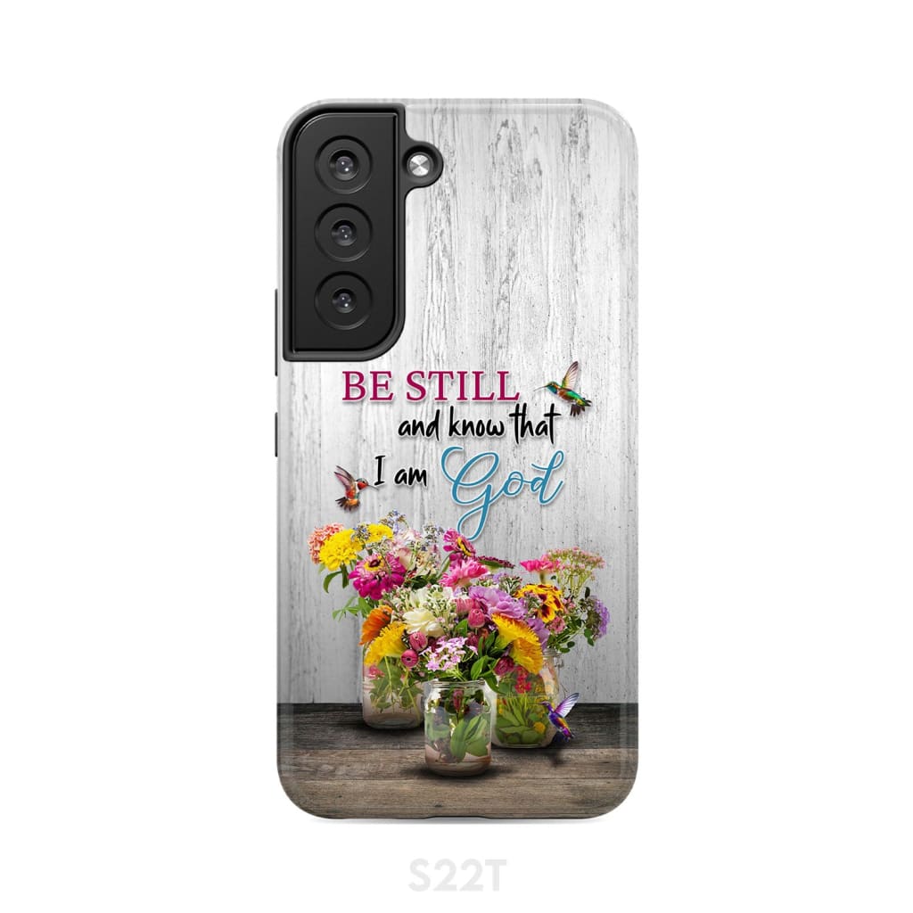 Psalm 46:10 Be Still and Know, Hummingbirds, Vase of Flowers, Phone Case
