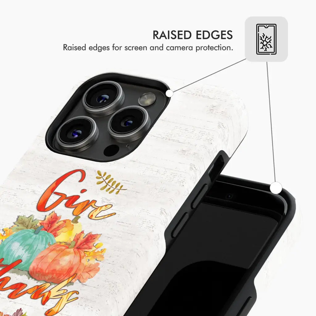 Pumpkin, Thanksgiving, Give thanks phone case