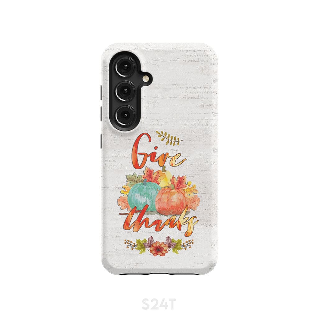 Pumpkin, Thanksgiving, Give thanks phone case