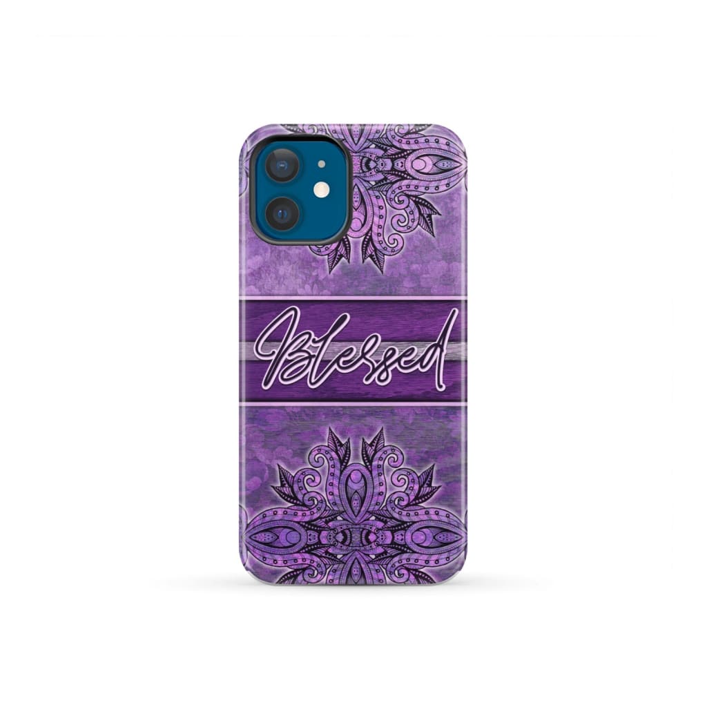 (Purple) Blessed phone case - Christian phone case