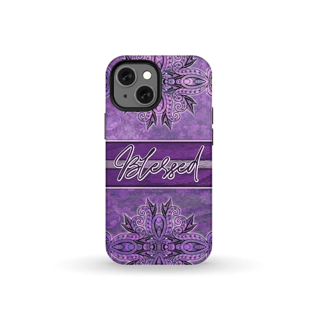 (Purple) Blessed phone case - Christian phone case