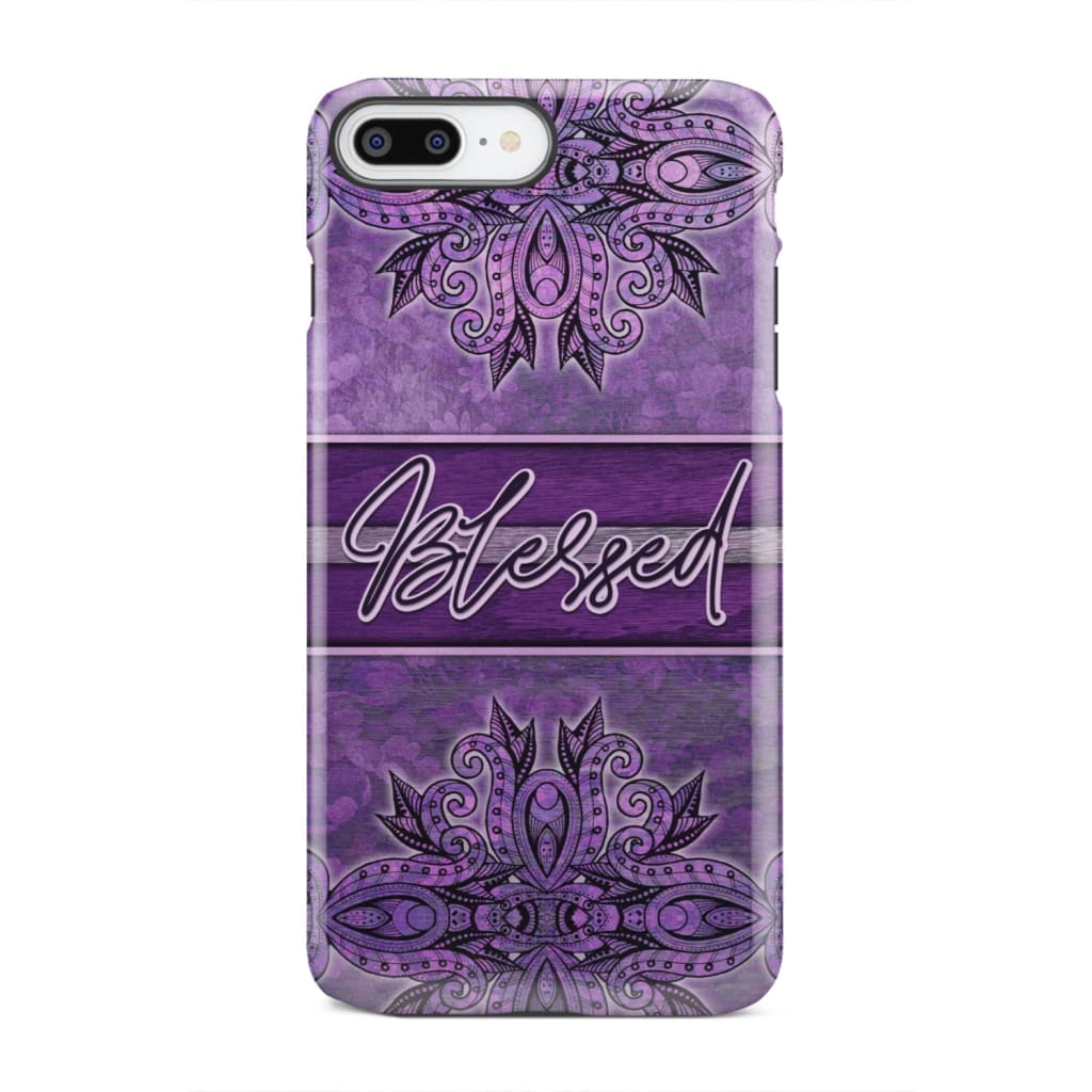 (Purple) Blessed phone case - Christian phone case
