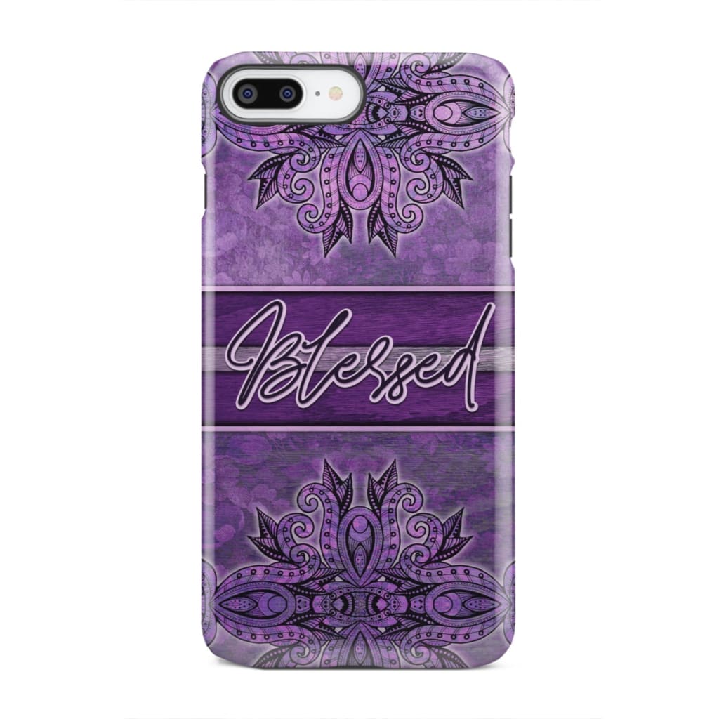 (Purple) Blessed phone case - Christian phone case