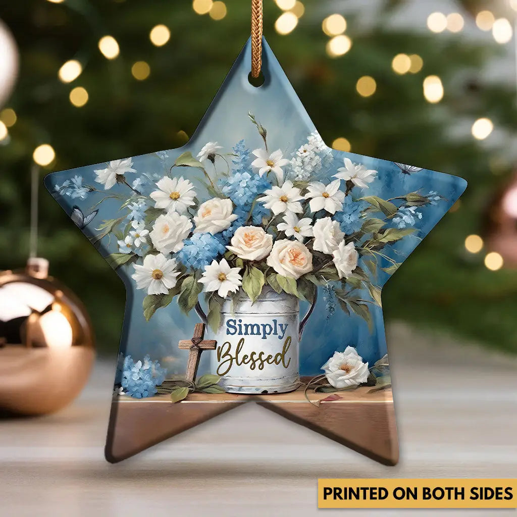 Simply Blessed, Flowers and Butterflies, Ornament
