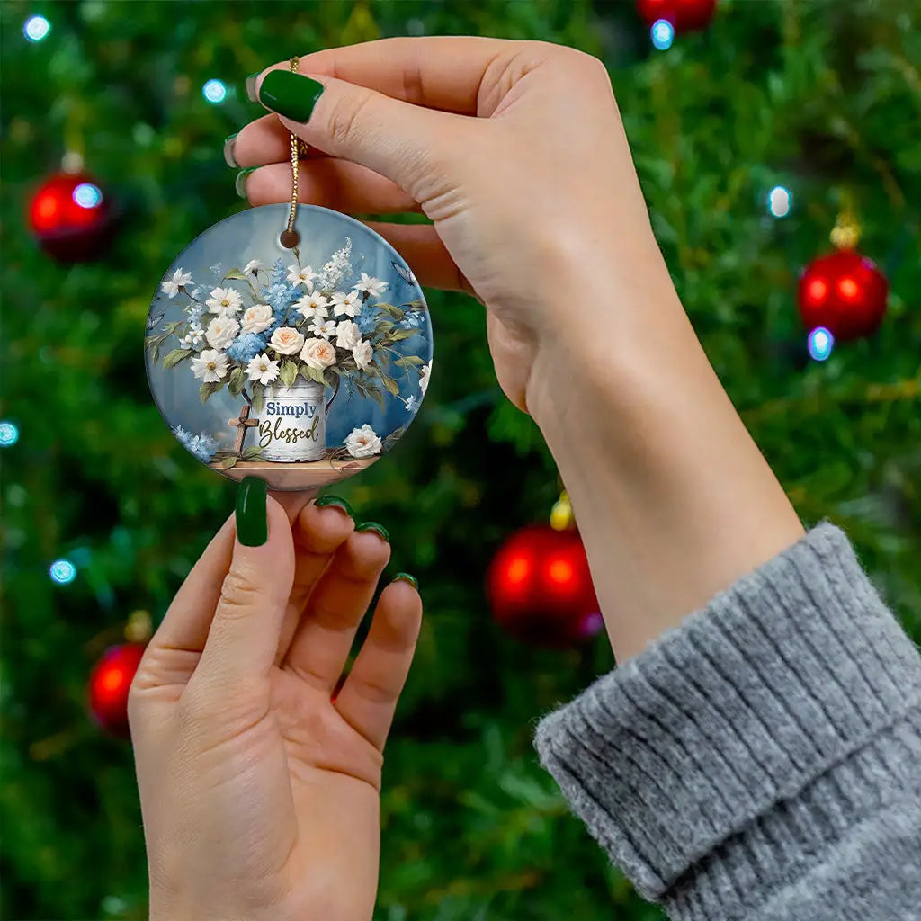 Simply Blessed, Flowers and Butterflies, Ornament