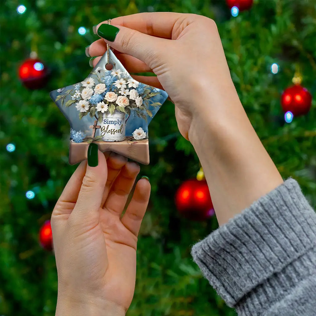 Simply Blessed, Flowers and Butterflies, Ornament