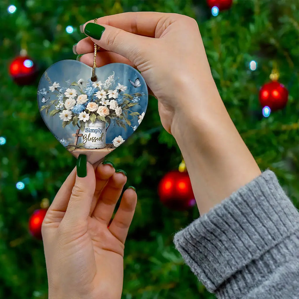 Simply Blessed, Flowers and Butterflies, Ornament
