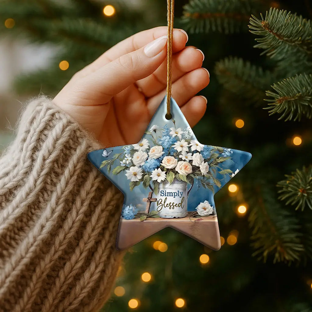 Simply Blessed, Flowers and Butterflies, Ornament