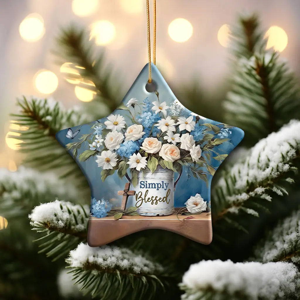 Simply Blessed, Flowers and Butterflies, Ornament