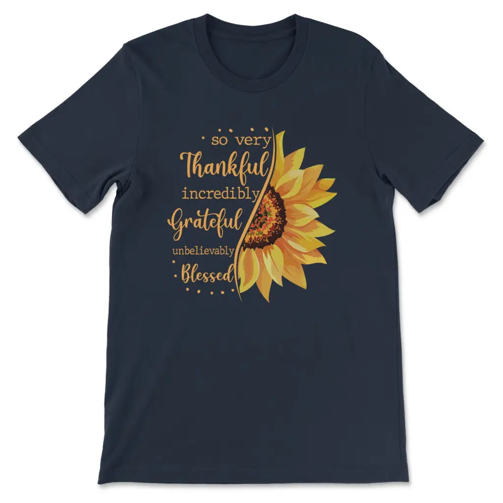 Thankful Grateful Blessed Sunflower T-shirt