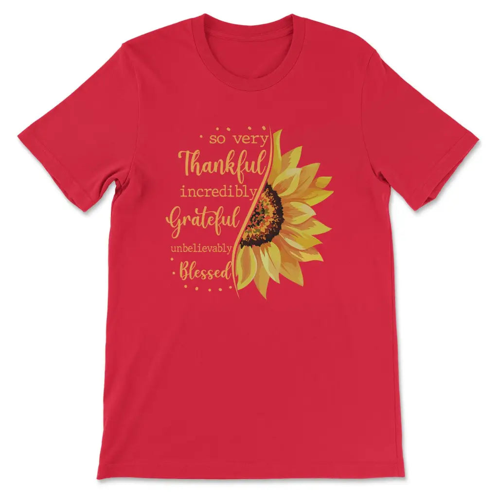 Thankful Grateful Blessed Sunflower T-shirt