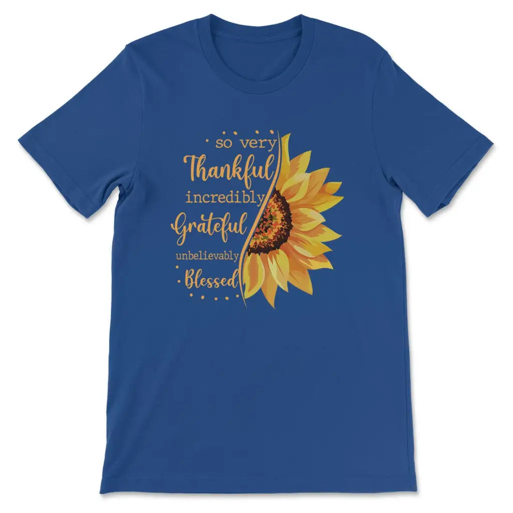 Thankful Grateful Blessed Sunflower T-shirt