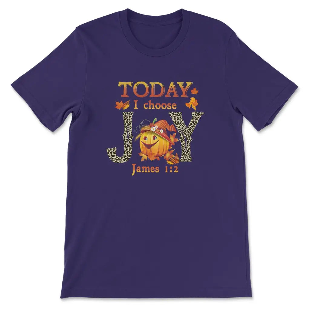 Today I Choose Joy James 1:2 Pumpkin Thanksgiving T-shirt
