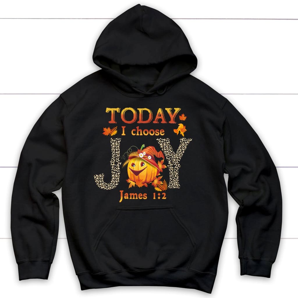 Today I Choose Joy James 1:2 Pumpkin Thanksgiving Hoodie