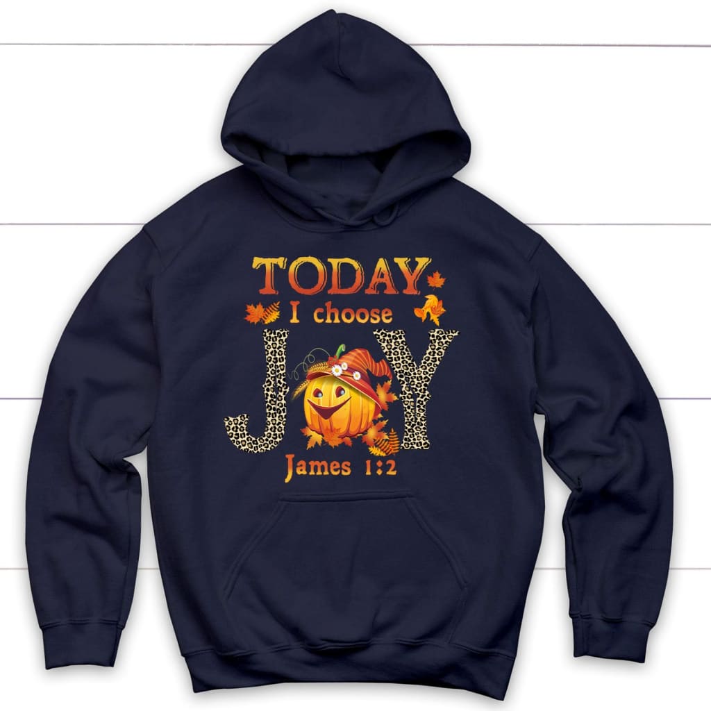 Today I Choose Joy James 1:2 Pumpkin Thanksgiving Hoodie