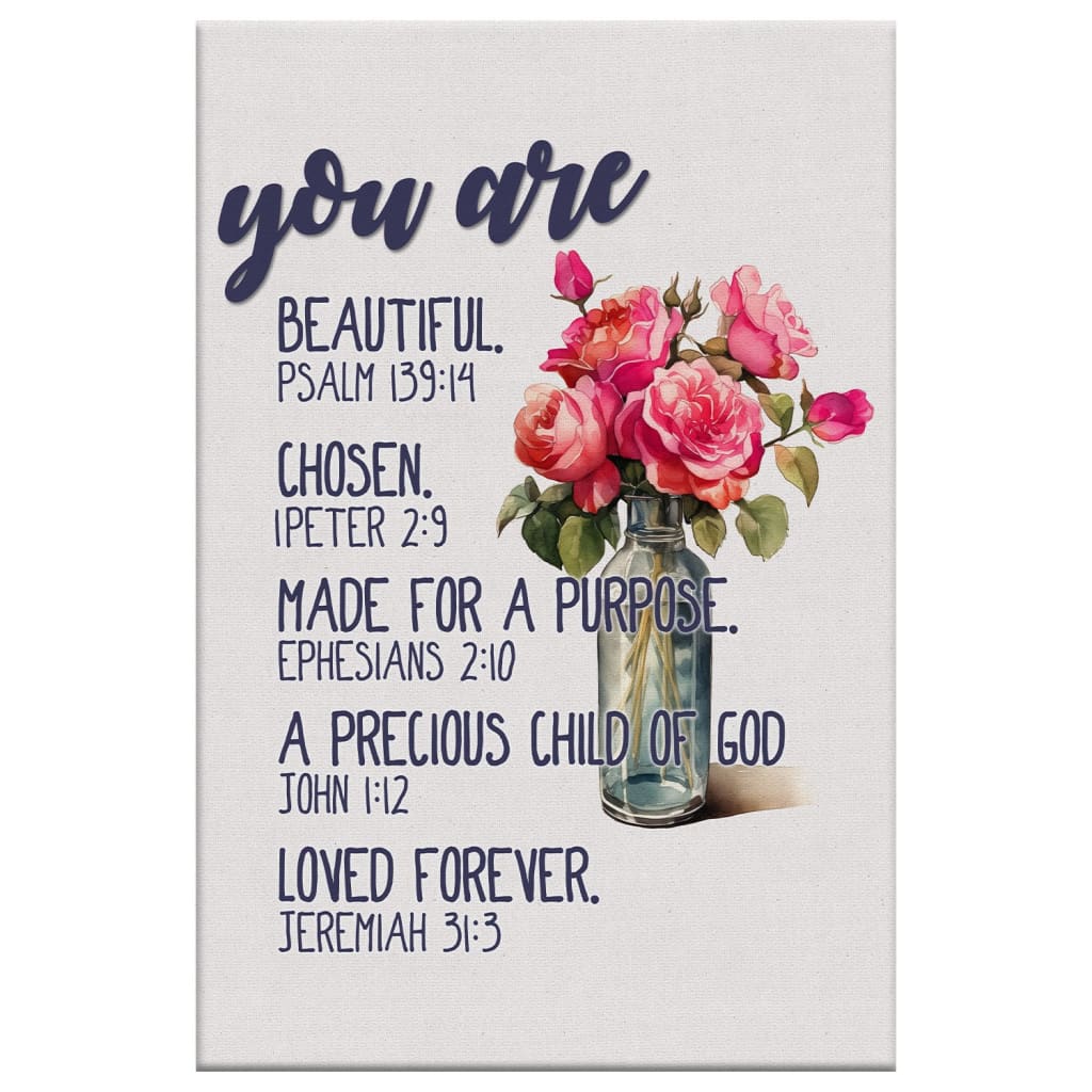 You Are Who God Says You Are, Bible Verses, Christian Wall Art Canvas
